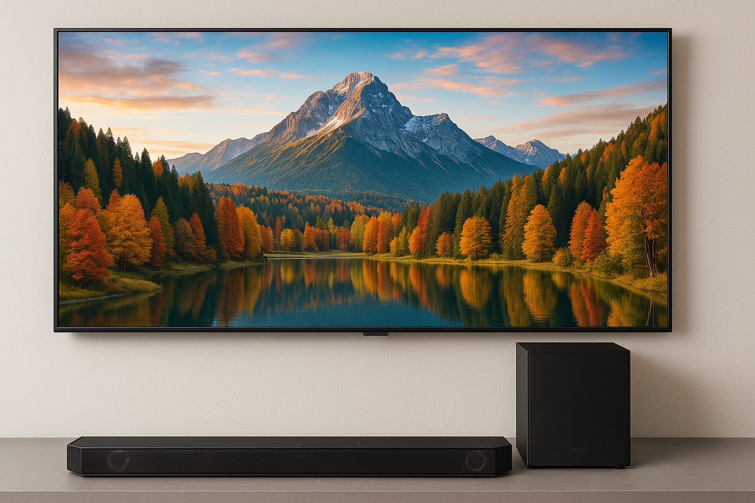 Samsung HW 995d under en TV